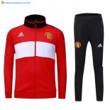 Survetement Manchester United Enfant 2017 2018 Rouge Blanc