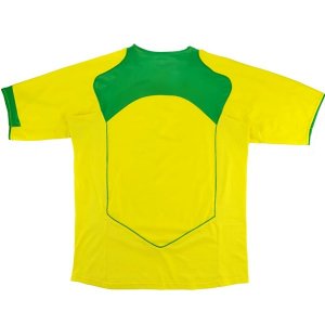 Maillot Brésil Domicile Retro 2004 Jaune