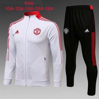 Enfant Survetement Manchester United 2022 Blanc Noir Enfant Survetement Manchester United 2022 Blanc Noir