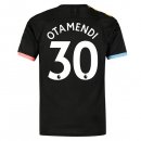 Maillot Manchester City NO.30 Otamendi Exterieur 2019 2020 Noir