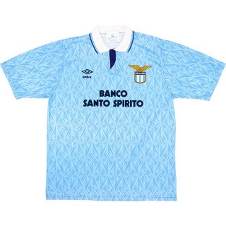 Maillot Lazio Domicile Retro 1991 1992 Bleu Clair