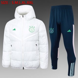 Manteau de duvet Ajax Ensemble Complet 2024 2025 Blanc Manteau de duvet Ajax Ensemble Complet 2024 2025 Blanc