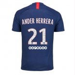 Maillot Paris Saint Germain NO.21 Ander Herrera Domicile 2019 2020 Bleu