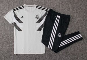Entrainement Real Madrid Ensemble Complet 2018 2019 Blanc Gris