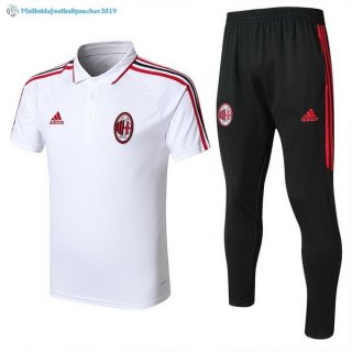 Polo AC Milan Ensemble Complet 2017 2018 Blanc