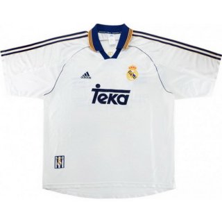 Thailande Maillot Real Madrid Replica Domicile Retro 1999 2000 Blanc