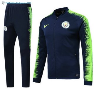 Survetement Manchester City 2018 2019 Bleu Vert