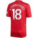 Maillot Manchester United NO.18 B. Fernandes Domicile 2020 2021 Rouge