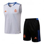 Maillot Real Madrid Sans Manches 2022 Blanc Noir