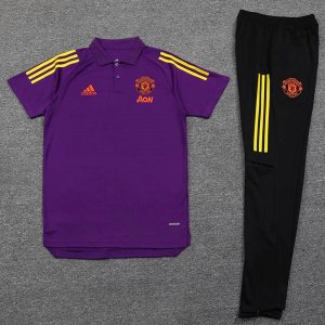 Polo Manchester United Ensemble Complet 2021 2022 Purpura Noir