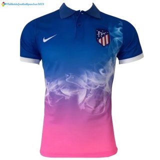 Polo Atlético de Madrid 2017 2018 Bleu Rose Polo Atlético de Madrid 2017 2018 Bleu Rose