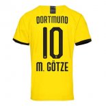 Thailande Maillot Borussia Dortmund NO.10 M.Gotze Domicile 2019 2020 Jaune