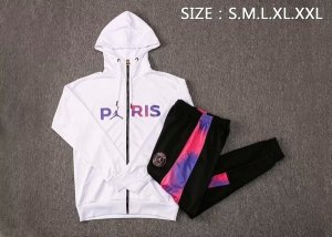 Sweat Shirt Capuche Paris Saint Germain 2021 2022 Blanc Purpura Noir