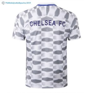 Maillot Entrainement Chelsea Ensemble Complet 2017 2018 Blanc Gris