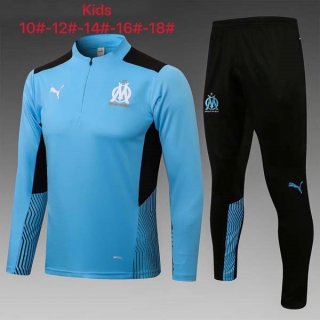 Enfant Training Top Marseille 2022 Bleu Noir Enfant Training Top Marseille 2022 Bleu Noir