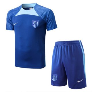 Maillot Entrainement Atlético de Madrid Ensemble Complet 2022 2023 Bleu