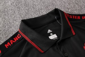 Polo Ensemble Complet Manchester United 2019 2020 Noir Rouge