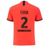 JORDAN Maillot Paris Saint Germain NO.2 T.Silva Exterieur 2019 2020 Orange