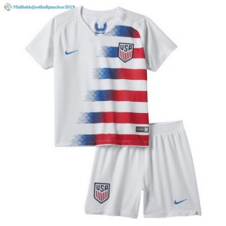 Maillot États-Unis Domicile Enfant 2018 Blanc Maillot États-Unis Domicile Enfant 2018 Blanc