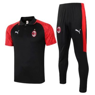 Polo AC Milan Ensemble Complet 2020 2021 Noir Rouge