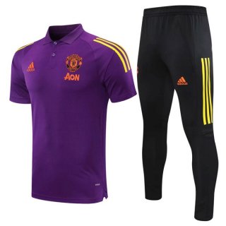 Polo Manchester United Ensemble Complet 2021 2022 Purpura Noir Polo Manchester United Ensemble Complet 2021 2022 Purpura Noir