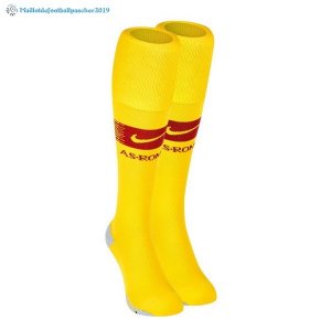 Chaussette As Roma Domicile 2018 2019 Jaune