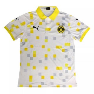 Polo Borussia Dortmund 2020 2021 Jaune Blanc Polo Borussia Dortmund 2020 2021 Jaune Blanc