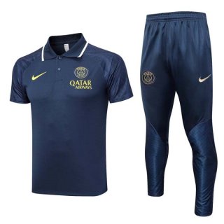 Polo PSG Ensemble Complet 2023 2024 Bleu