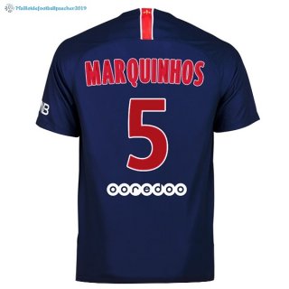 Maillot Paris Saint Germain Domicile Marquinhos 2018 2019 Bleu Maillot Paris Saint Germain Domicile Marquinhos 2018 2019 Bleu