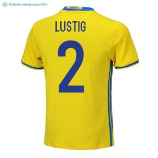 Maillot Sweden Domicile Lustig 2018 Jaune