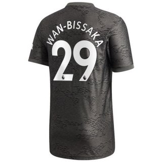 Maillot Manchester United NO.29 Wan Bissaka Exterieur 2020 2021 Noir Maillot Manchester United NO.29 Wan Bissaka Exterieur 2020 2021 Noir