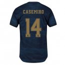 Maillot Real Madrid NO.14 Casemiro Exterieur 2019 2020 Bleu