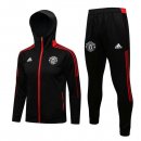 Sweat Shirt Capuche Manchester United 2022 Noir Rouge