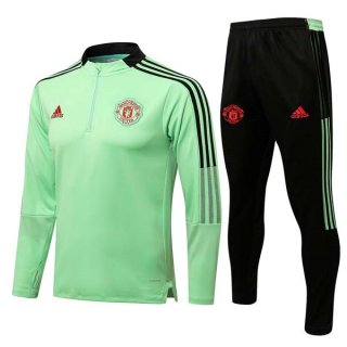 Training Top Manchester United 2022 Vert Noir Training Top Manchester United 2022 Vert Noir