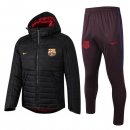 Veste Vers Le Bas Barcelona Ensemble Complet 2019 2020 Noir