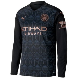 Thailande Maillot Manchester City Exterieur ML 2020 2021 Noir Thailande Maillot Manchester City Exterieur ML 2020 2021 Noir