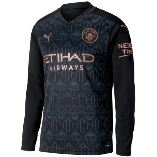 Thailande Maillot Manchester City Exterieur ML 2020 2021 Noir