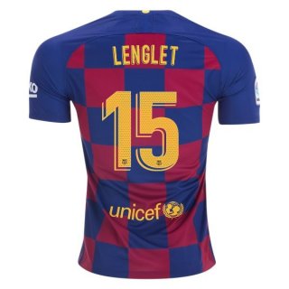 Maillot Barcelona NO.15 Lenglet Domicile 2019 2020 Bleu Rouge