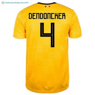 Maillot Belgica Exterieur Dendoncker 2018 Jaune Maillot Belgica Exterieur Dendoncker 2018 Jaune