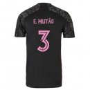 Maillot Real Madrid Third NO.3 E. Militão 2020 2021 Noir