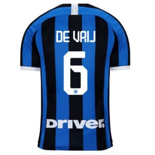 Maillot Inter Milan NO.6 De Vrij Domicile 2019 2020 Bleu Maillot Inter Milan NO.6 De Vrij Domicile 2019 2020 Bleu