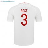 Maillot Angleterre Domicile Rose 2018 Blanc