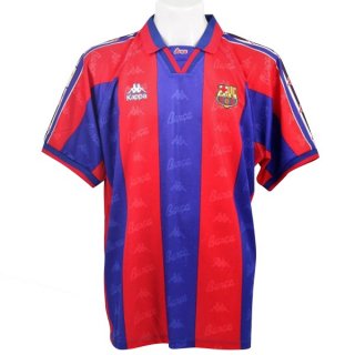 Maillot Barcelona Domicile Retro 1996 1997 Bleu Rouge