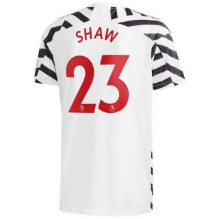Maillot Manchester United NO.23 Shaw Third 2020 2021 Blanc Maillot Manchester United NO.23 Shaw Third 2020 2021 Blanc
