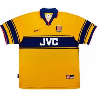 Thailande Maillot Arsenal Exterieur Retro 1997 1999 Jaune Thailande Maillot Arsenal Exterieur Retro 1997 1999 Jaune