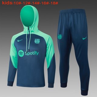 Enfant Sweat Shirt Capuche Barcelone 2024 2025 Bleu 2 Enfant Sweat Shirt Capuche Barcelone 2024 2025 Bleu 2