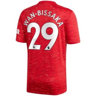 Maillot Manchester United NO.29 Wan Bissaka Domicile 2020 2021 Rouge Maillot Manchester United NO.29 Wan Bissaka Domicile 2020 2021 Rouge