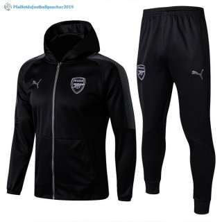 Survetement Arsenal 2017 2018 Noir Gris