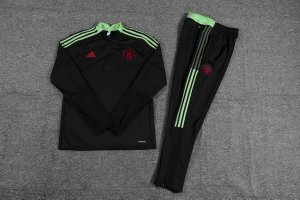 Survetement Manchester United 2021 2022 Noir Rouge Vert