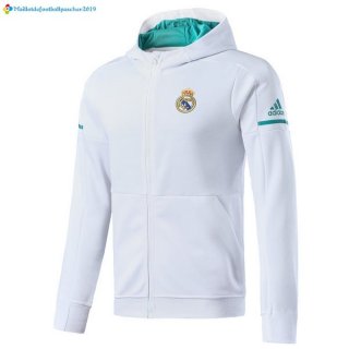 Sweat Shirt Capuche Real Madrid Enfant 2017 2018 Blanc